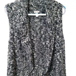 Chicos sweater vest cardigan womens Chico's Size 1 wool blend